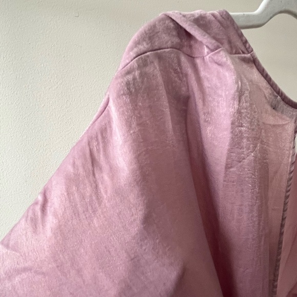 Nasty Gal Shiny Pink Wrap Gown Sz 8 - Picture 3 of 7